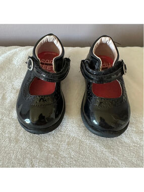 Baby Step & Stride Ready for Wide Feet Black Patent Mary Jane Shoes 3.5W